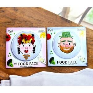 2 - Play With Your Food Plate Ms & Mr Food Face Plate NEW IN BOX
